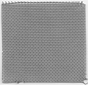 woven, 20 mesh, stainless steel screen.